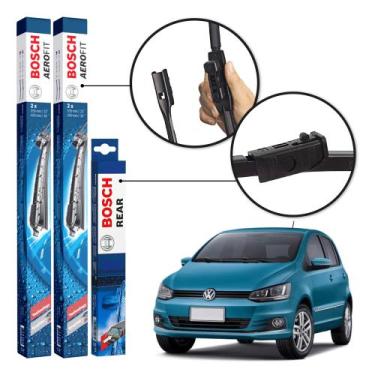 Imagem de Kit 3 Palhetas Dianteiras + Traseira Original Bosch Volkswagen Fox 201