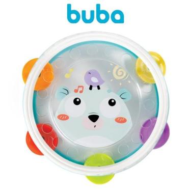 Imagem de Pandeiro Bebê Divertido Chocalho Pandeirinho Colorido Infantil - Buba,
