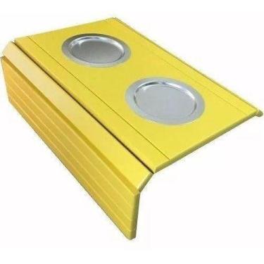 Imagem de Esteira Decorativa Laqueada Apoio Sofá Copo Alumínio Amarelo - M A Sor