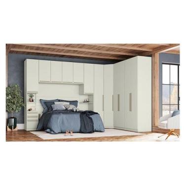 Imagem de Quarto Modulado Casal Ambiente Composição 3.2 New Predileto 7 Peças Ar