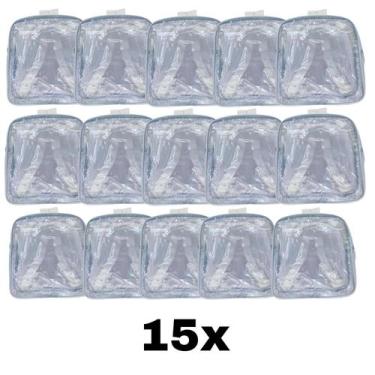 Imagem de KIT COM 15 MINI mochila BRANCA infantil transparente escola - Gii Mato