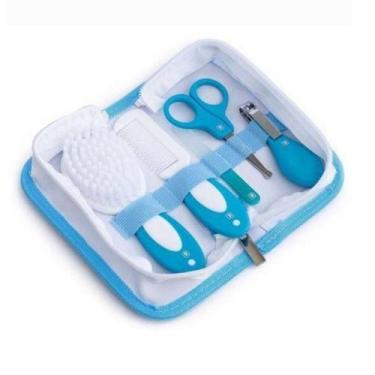 Imagem de Kit Higiene com Necessaire Infantil Pimpolho 5 peças, Azul