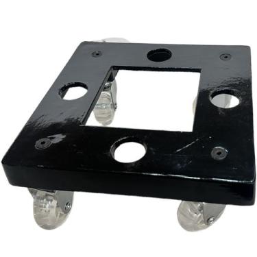 Imagem de Suporte de Alumínio Quadrado com Roda para Vaso Planta 20cm - Alpe & A