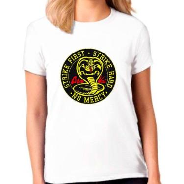 Imagem de Camiseta Feminina Branca Cobra Kai 05 - DESIGN CAMISETAS, Branco, P