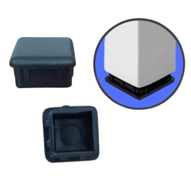 Imagem de 10pc - Ponteira Reforçada 25x25 Tampão Preto P/ Metalon - Suplastine