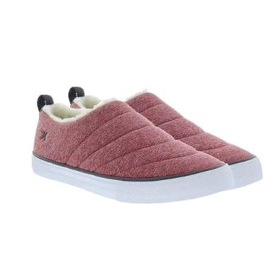 Imagem de Hurley Sapatos femininos Arlo Puff forrados confortáveis para ambientes internos e externos - rosa, tamanho 36, 1624844, rosa, 36