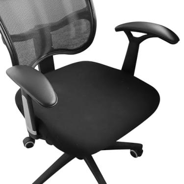 Imagem de FORCHEER Capas de assento para cadeira de escritório elastano Strech Computer Desk Chair - Preto