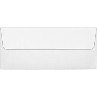 Imagem de Envelopes de aba quadrada LUXPaper #10 em 80 lb. White Line, envelopes de negócios impressos para Letras corporativas e documentos legais com destaque e impressão, pacote com 50, tamanho da envelope 4 1/8 x 9 1/2 (branco)