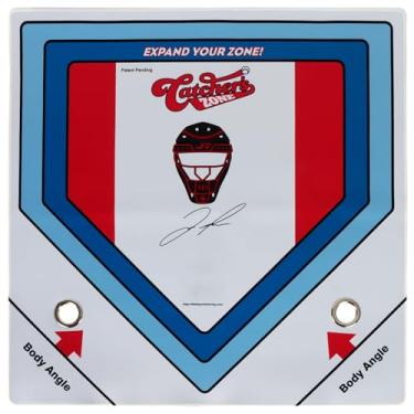 Imagem de Catcher's Zone Mat, placa residencial estendida durável, treinador visual para receptores, arremessadores e rebatedores, 61 cm C x 61 cm L x 1/10.2 cm A