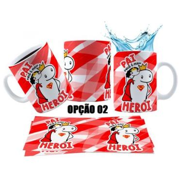 Imagem de Caneca 325ml Dia Dos Pais Você É Meu Herói Super Pai - LARANJA E MIMOS