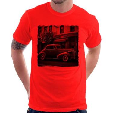 Imagem de Camiseta Carro antigo na cidade - Foca na Moda, Vermelho, M
