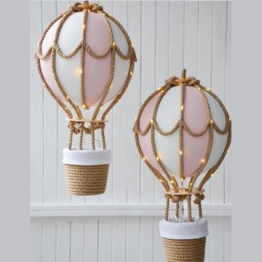 Imagem de Conjunto 2 Balões Iluminados de Teto - BalloonOlabb, Cinza claro