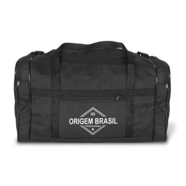 Imagem de Bolsa de Viagem e Academia Média N5 Lona Origem Brasil, Preto