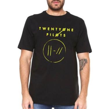 Imagem de Camisa Masculina Twenty One Pilots 21 Lançamento 100% Algodão - SEMPRE