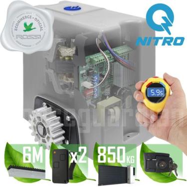 Imagem de Kit Motor Rossi Dz4 Nitro 6m Crem 2 Control Portão 850kg