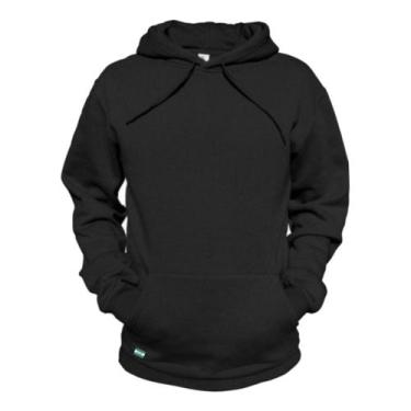 Imagem de Casaco Moletom liso Masculino Feminino Canguru Com Bolso e Capuz Blusa