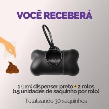 Imagem de Kit Cata Caca Rolinhos C/ 15 Sacos De Lixo Cada Coco Pet Gato E Cachor