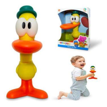 Imagem de Boneco Infantil Pocoyo Pato 28cm Grande Vinil Articulado - Cardoso Toy