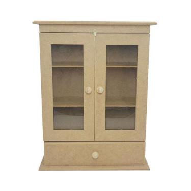 Imagem de Kit 2 Porta Condimento com 1 Gaveta Tamanho Pequenho 25cm Mdf Madeira 