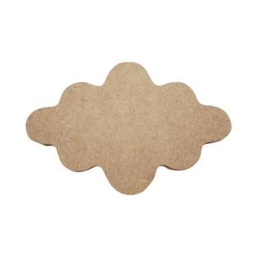 Imagem de Kit 5 Enfeite de Mesa e Parede Nuvem 16cm Mdf Madeira - ATACADÃO DO AR