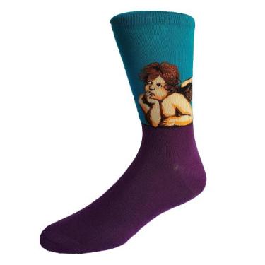 Imagem de Meias Coloridas Divertidas Obras de Artistas Clássicos - O Anjo (Raffa