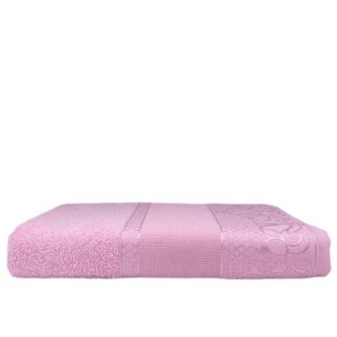 Imagem de Toalha de Banho Ornamental 100% Algodão - Olinda, Rosa Bebê