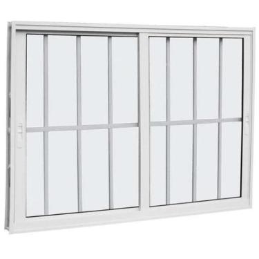 Imagem de Janela COM GRADE 2 Folhas L25 - Prover Esquadrias, 120x180, Branco