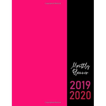 Imagem de 2019 2020 monthly planner: two year planner big size 8.5" x 11" : Monthly Planner (January 2019 – December 2020), Calendars, Agenda Planners, to do .., Internet Password : Art flower cover