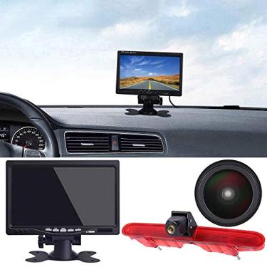 Imagem de Câmera com lente de 18 mm + monitor LCD TFT de 18 cm. Kit de câmera reversa de luz de freio HD à prova d'água para Peugeot Partner 2 II Tepee Rifter 2008-2016/Berlingo 3 III 4 IV B9 Kasten ab Bj