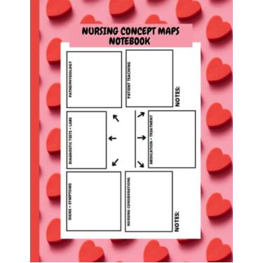 Imagem de Nursing concept maps blank template notebook & Note Guide: Perfect blank medication study guide for nurses and nursing students,Note Guide for Concept Maps