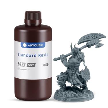Imagem de ANYCUBIC Resina de Impressora 3D, Resina 3D de Cura Uv Lcd 405Nm, Resina de Fotopolímero Rápido e de Alta Precisão para Impressora 3D de Resina Lcd/Dlp/Sla (Cinza Hd, 1Kg)