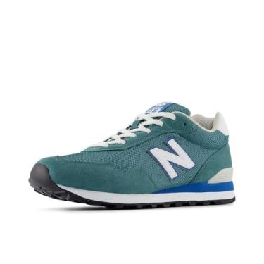 Imagem de New Balance Tênis masculino 515 V3 Classic, Novo Spruce/branco, 18 Wide
