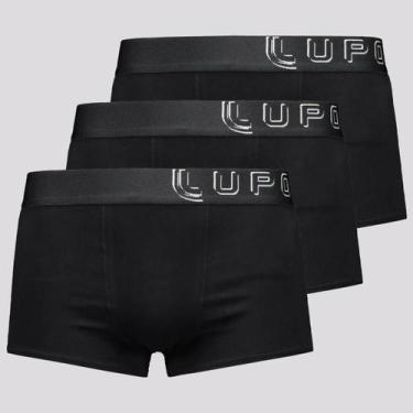 Imagem de Kit 3 Cuecas Sunga Lupo Big Logo Preta, GG