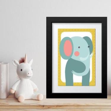 Imagem de Quadro Infantil Safari Elefantinho- 60x48cm - Quadros On-line, Moldura