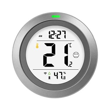 Imagem de Vislone PT19DW Termohigrômetro Eletrônico Inteligente Detector Doméstico WiFi Grafite Relógio
