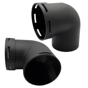 Imagem de Cotonlake Conector de duto de aquecedor de ar diesel de 60 mm/2,4 polegadas, conector de saída de tubo de tubulação de cotovelo em forma de L para aquecedores de caravana de estacionamento a ar