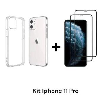 Imagem de 2UN Películas 3D + 1UN Capa Anti Impacto Para Iphone 11 / 11PRO / 11PR