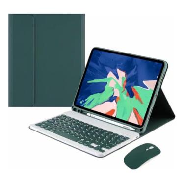 Imagem de Capa Para Samsung Tab S9 Ultra Com Mouse Bluetooth E Teclado (escura verde, Teclado comum)
