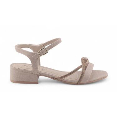 Imagem de Sandália Feminina Ramarim 24-48251 Salto Bloco Baixo Strass