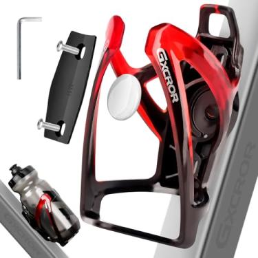 Imagem de GXCROR Gaiola de ar para bicicleta com armazenamento de airtag discreto, suporte de garrafa de água de bicicleta, suporte de garrafa de água para bicicleta, durável, suporte de copo de bicicleta para