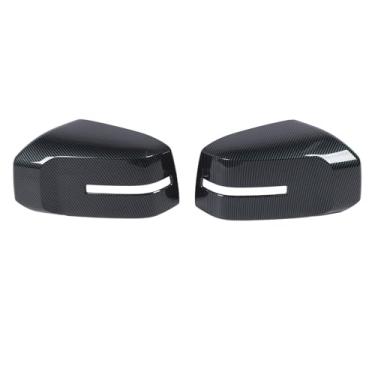 Imagem de Tampa do espelho retrovisor, capa de espelho de asa esquerda direita elegante anticolisão para Triton L200 2023 a 2024 (estilo de fibra de carbono)