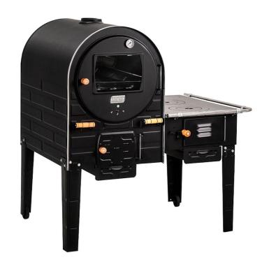 Imagem de Forno A Lenha Com Fogão Tamanho Médio Com Interno Em Inox 430