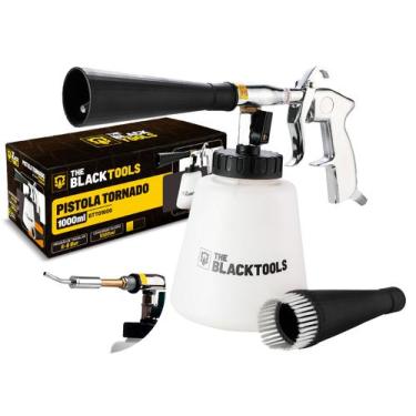 Imagem de Pistola Tornador Pneumática Rolamentada 1000ml Com Corneta Limpeza Pro