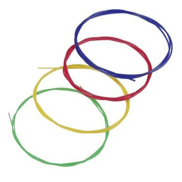 Imagem de Cordas de ukulele barítono, conjunto de 4 peças de cordas de ukulele com material de nylon, cordas de ukulele tenor para iniciantes e entusiastas habilidosos (preto) (multicolorido)