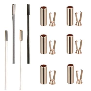 Imagem de TUANZI Pontas do cadarço, cabeças de cadarço de liga para substituição, aglets de metal para sapatos, moletons com capuz, calças de moletom, artesanato DIY, ouro, Dourado, Four colors