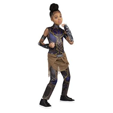 Imagem de Jazwares MARVEL Girls Shuri Costume, Kids Wakanda Forever Black Panther Superhero Halloween Costume, Child - Officially Licensed Large