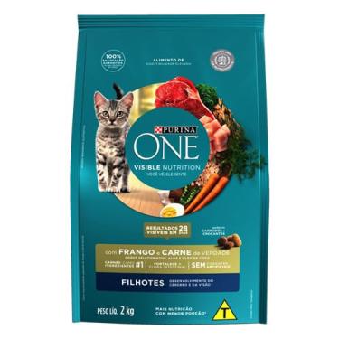 Imagem de Ração para Gatos Purina One Filhote Frango e Carne 2Kg