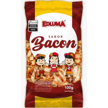Imagem de Salgadinho de trigo sabor Bacon caixa com 18 un de 100g cada - Edluma