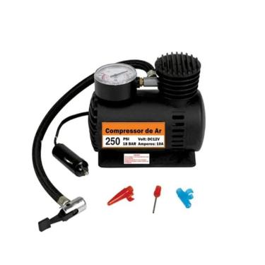 Imagem de Mini Compressor De Ar 12V 250Psi Carro Portátil Calibrador