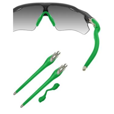 Imagem de HILEEN Óculos de sol de substituição cinza claro para óculos de sol Oakley Radar EV Path Pitch Advancer - verde escuro